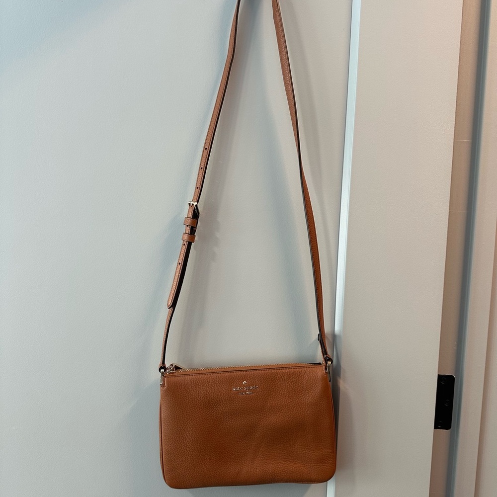 Kate Spade Brown Leather Crossbody Bag & Matching Wallet